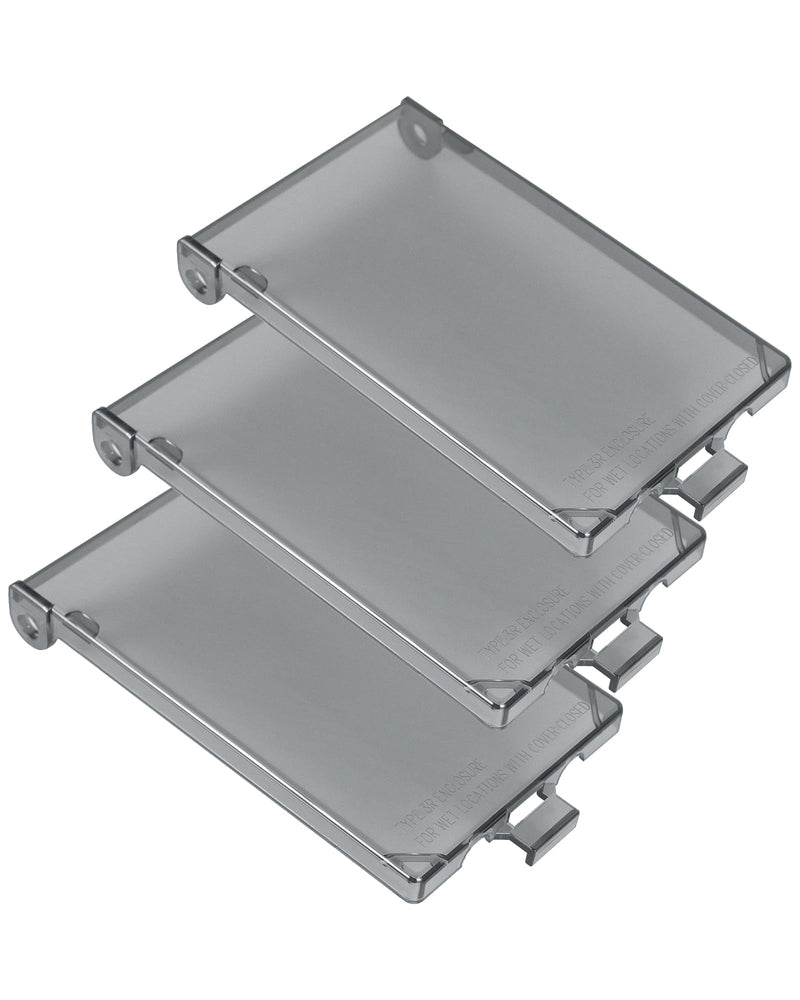 Electrical Box Replacement Cover, DBVC-1 Extra Duty Replacement for All-Weather Use, Type 3r Enclosure Cover for Wet Locations Can be adapted to DBVR1C/DBVS1C/60VC, Improve Electricity Safety (3) 3