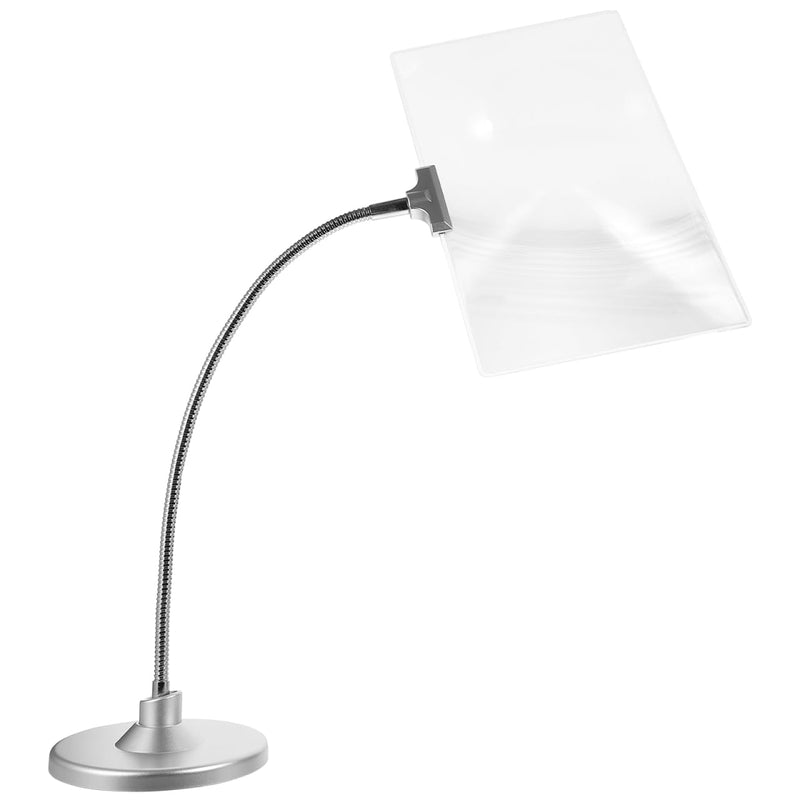 Baluue 4X Magnifying Glass with White Led Light Flexible Gooseneck Desktop Reading Magnifier for Small Print Crafting and Low Vision Assistance