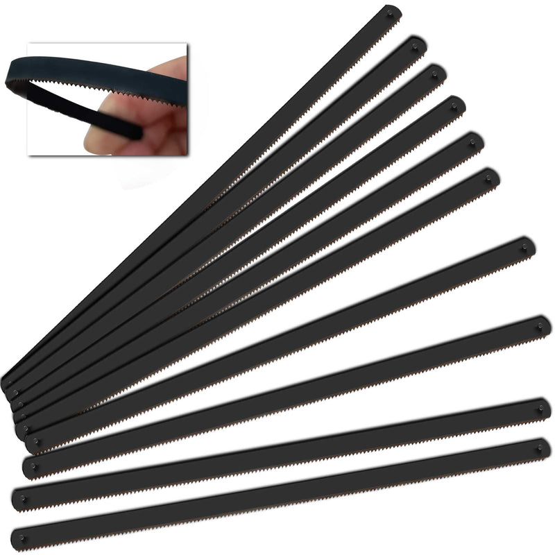 6in. Pro Bi-Metal HSS Mini Hacksaw Replacement Blades, Fine Finish Cut Hacksaw Blade Set 24 TPI 10 pk 6in. Blades