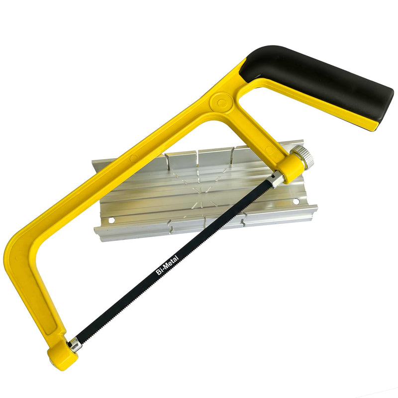 6 in. Mini Hacksaw & mitre Block Set - 150mm Extra Fine Cut Hack Saw with Bi-Metal Blade Mini Hacksaw Set