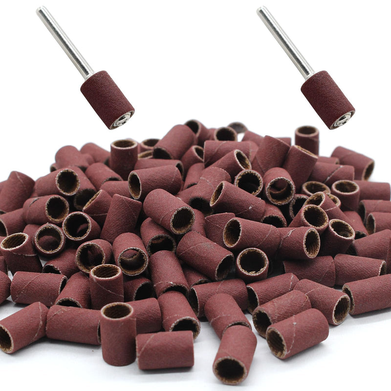 120 PCS 1/4 Inch Sanding Sleeves 400 Grit Sanding Drum and Sleeves Set Oxide Sandpaper Sanding Drum Sanding Bands