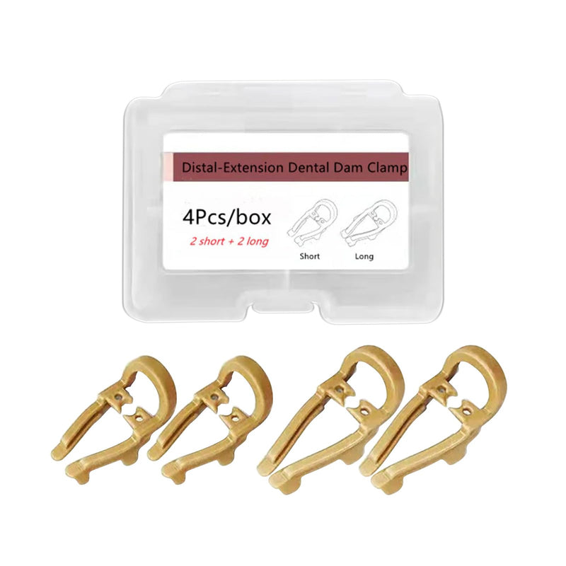 4 Pcs Dental Resin Rubber Dam Clamps Clip, Dental Resin Rubber Dam Clamps, Dam Soft Clamps Premolar Rubber Barrier Clip Resin Material.-4pcs 4pcs