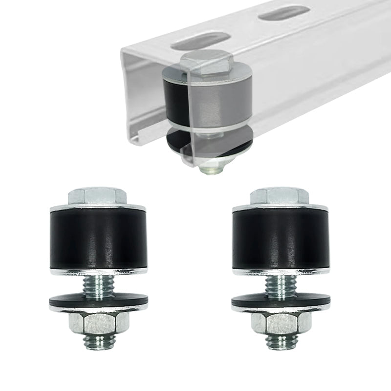 2 Pack Strut Channel Trolley Stopper, Trolley Roller Wheel Limit Trolley Assembly Positioning for 1-5/8" Wide and All 1-5/8" or Taller Strut Channels