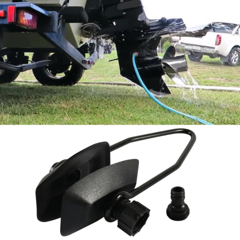 Marine Boat Motor Flusher, Large Rectangular Cap Ear Muffs Flush Away Sand Salt, Boat Dual Water Feed Motor Flusher for Fast Connection Show As Picture Show
