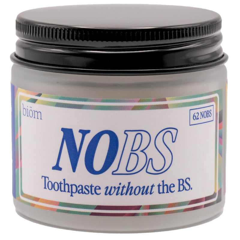 NOBS (No Bad Stuff) Toothpaste Tablets - Nano Hydroxyapatite, Fluoride & Plastic Free, Eco & Travel Friendly - Remineralize with NHA (1 Month) 62 Count (Pack of 1)