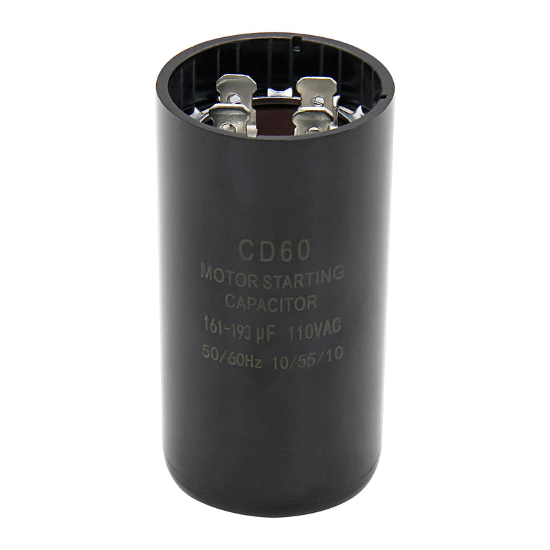 161-193 uf/MFD 110-125 VAC ±20% 50/60 Hz CD60 Round Motor Start Capacitor for Hayward Super Pump Used on Both 110 Volt & 220 Volt Motors, Fan Motors, Central Air-Conditioners, Heat Pumps