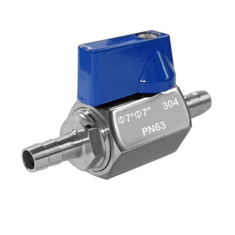 Beduan 1/4” Hose ID Barb Ball Valve 304 Stainless Steel Mini Shut Off Valve for Water Gas Fuel Drip Irrigation and Aquariums 1/4" Hose Barb