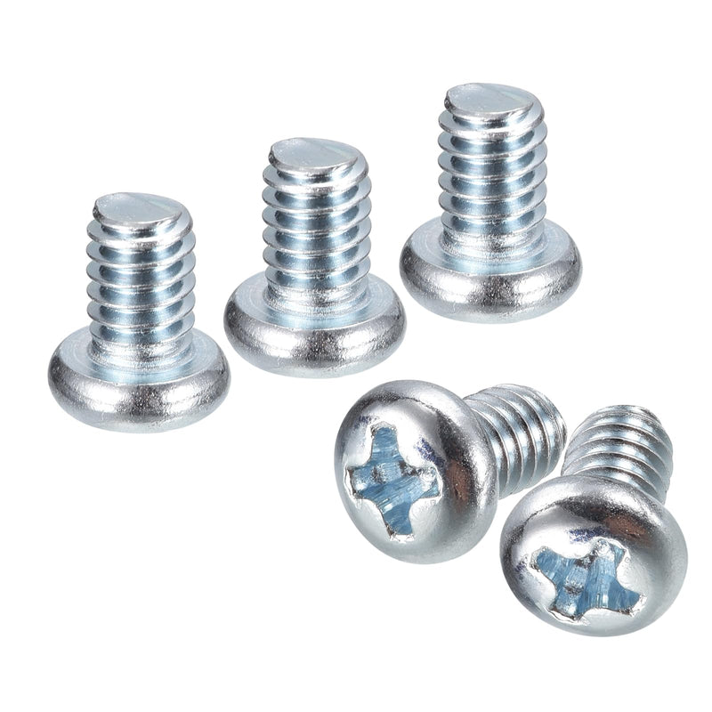 uxcell #8-32x1/4 Pan Head Phillips Machine Screws, 50pcs Zinc Plated Carbon Steel Cross Head Screws Fully Threaded Bolts #8-32x1/4" 50