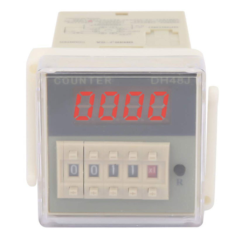 Digital Counter, Digital Display Counter Time Relay Controller 0-999900 Electronic 8 Pins Counter Relay Reset Sensor Sensing Count for Remote Control Automatic Control System(12V AC/DC)