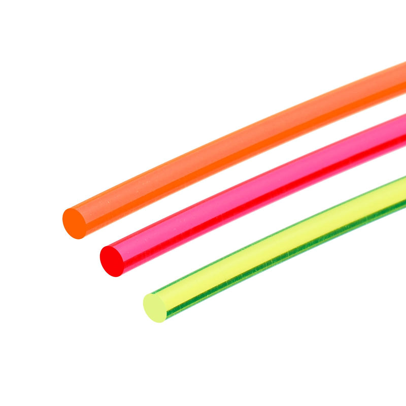 MECCANIXITY Fiber Optic Rods PMMA 2.5mmx15cm for Sight Filament Red, Green, Orange 1 Set Pack of 3