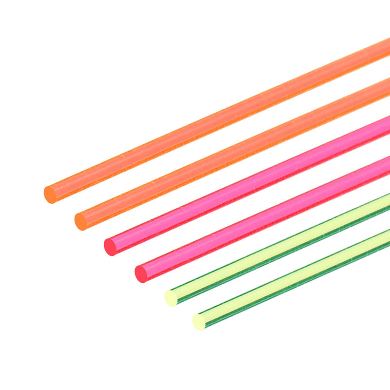 MECCANIXITY Fiber Optic Rods PMMA 0.5mmx15cm for Sight Filament Red, Green, Orange 1 Set Pack of 6
