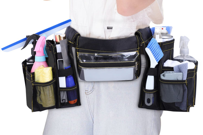 Cleaning Belt,Tool Pouch Waist Apron with Pockets Cleaning Supplies for Housekeeping Water-Resistant Cleaning Caddy Aprons for Cleaning Work