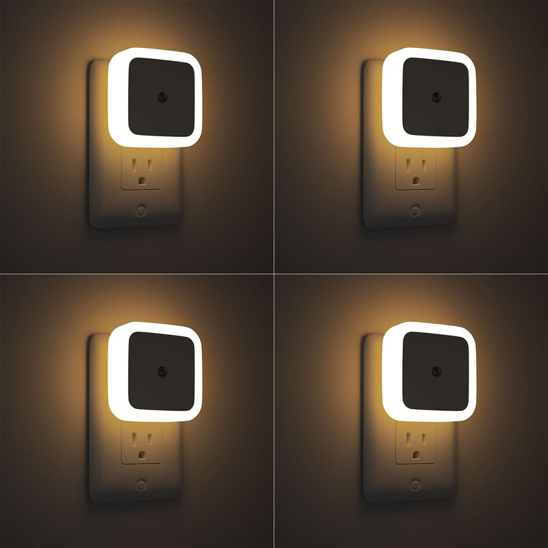 Sujeet Night Light, Night Lights Plug into Wall 4-Pack, Nightlight Plug in Night Light, Dusk to Dawn Night Lamp Led Night Light for Bedroom, Bathroom, Hallway Warm White
