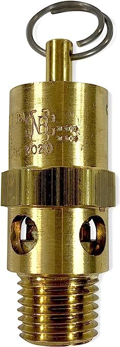 Replacement Industrial Hard Seat Safety Pressure Relief Valve for Ingersoll Rand 31385693. Brass Construction, 1/4" NPT, Made In The USA (200 PSI / 168 SCFM)