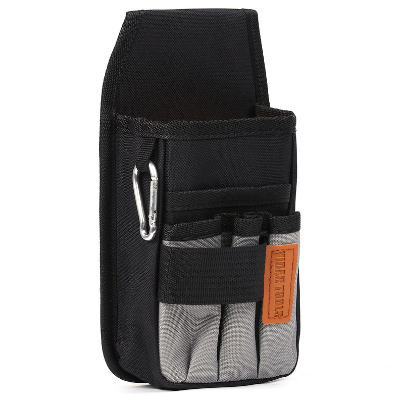 Small Tool Pouch with Belt Clip,Tool Belt Pouches,Electrician Tool Pouch.Mini Organizer Pocket Attachment for Tool Belt,5 Pockets and Heavy-Duty Metal Belt Clip Attachment.… 5 IN