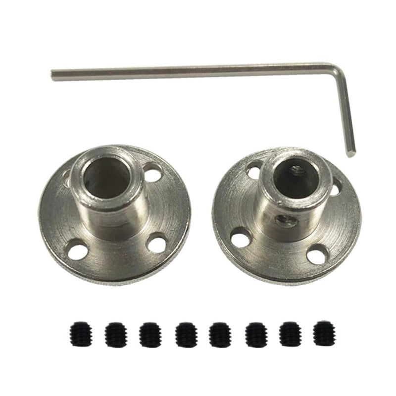 BRINGSMART 2pcs 6mm Flange Coupling Connector with Wrench Rigid Axis Model Coupler High Hardness Shaft Fitting for DIY Parts JGY370 JGB37-520X… 1