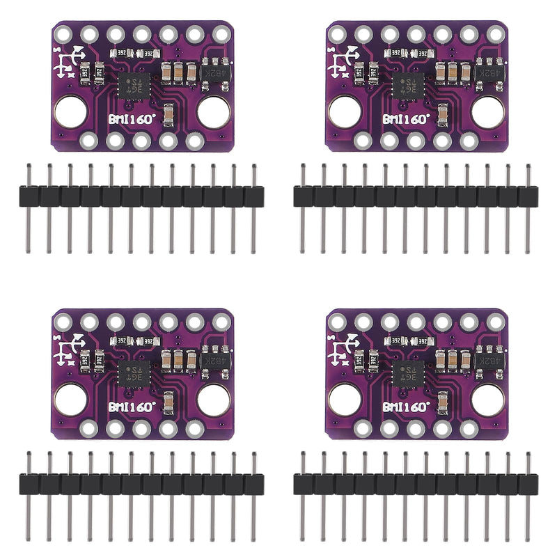 4PCS GY-BMI160 Module GY-BMI160 6DOF 6-axis Sensor Module Gravity Sensor Accelerometer Gyroscope Acceleration Gravity Sensor IIC I2C SPI 3-5V
