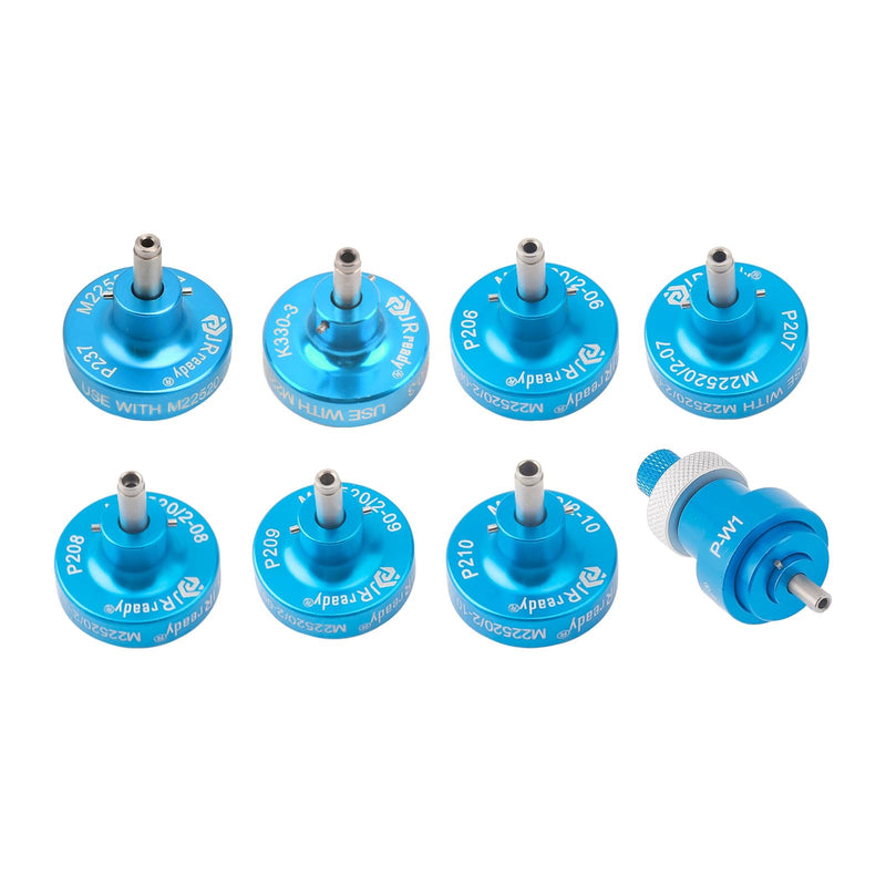 JRready M22520 2 01 series Positioner Kit ST5114 P series positioner and adjustable positioner work with NEW-AS2 NEW-AS2G NEW-W1A MH800 W1Q AS22520 2 01 crimping tool for 20 20D 22M Solid Contacts Blue-adjustable Positioner+7 P Series Positioner