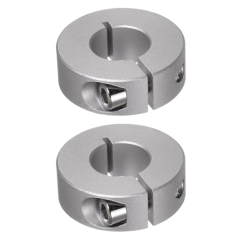 HARFINGTON 2pcs Shaft Collar 16mm Bore Aluminum Alloy Set Screw Split Clamp-On Collars, 35mm OD, 12mm Width, for Wheel Barrow Axle, Gearbox Assemblies, Machine Tools, Industry, Anodization
