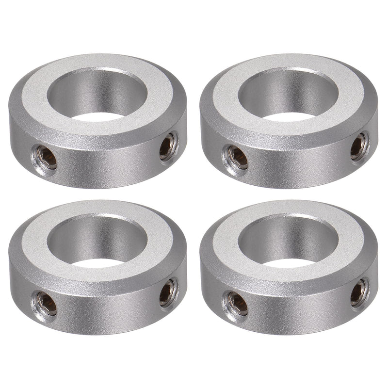 HARFINGTON 4pcs Shaft Collar 17mm Bore Aluminum Alloy Set Screw Shaft Collars, 32mm OD, 10mm Width, for Wheel Barrow Axle, Gearbox Assemblies, CNC Machine Tools, Industry, Anodization