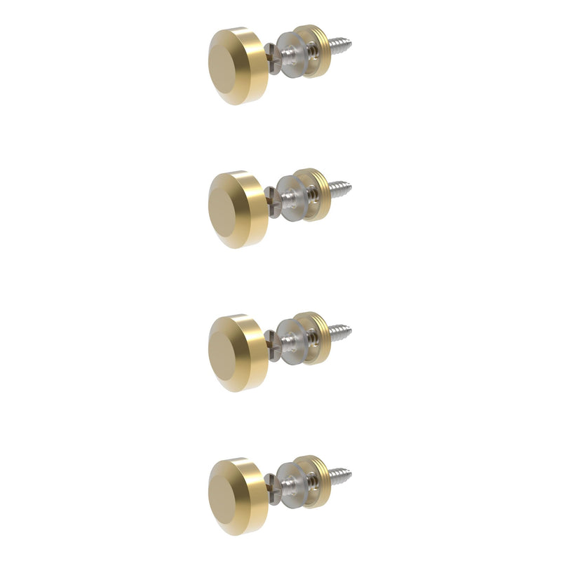 4 PCS 16mm(0.63") Mirror Screws, Brass Decorative Caps Cover Fasteners, Metal Mirror Nails, Polished Beveled Gold Lid (Bright Gold)