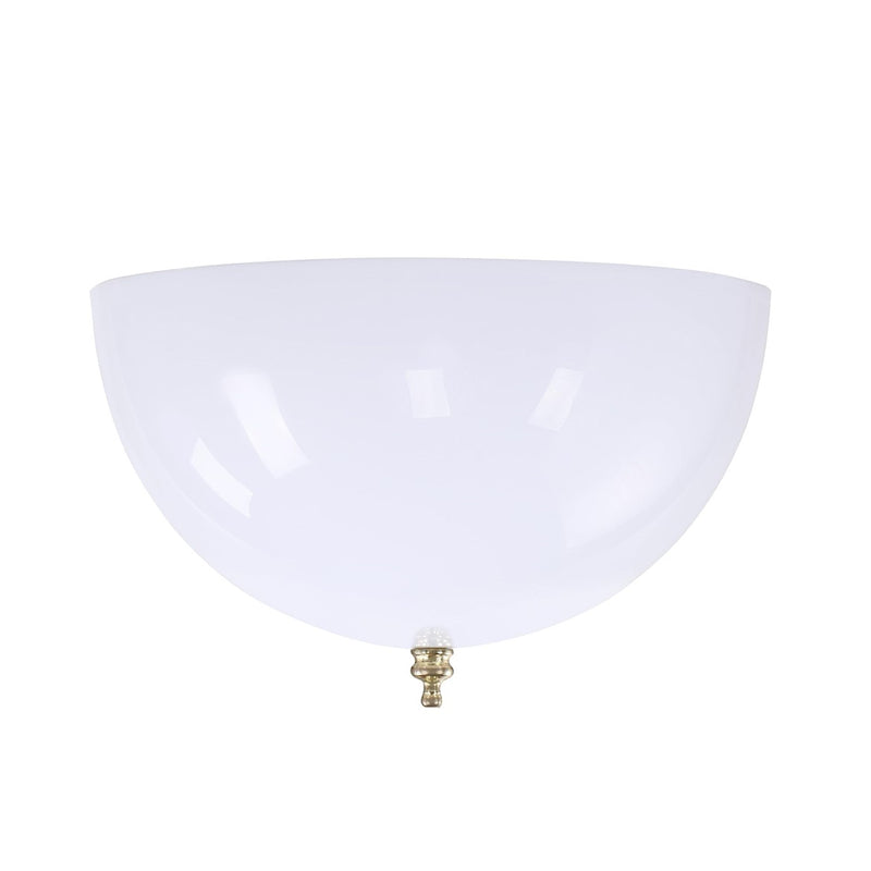 Aspen Creative 28008-15-2, Clip-on Dome Shade for A-Type Bulb Indoor Location Light Fixtures/White Finish, 7 5/8" Diameter x 4" Height, 2 Pack 7.63"W x 4"H White - NewNest Australia