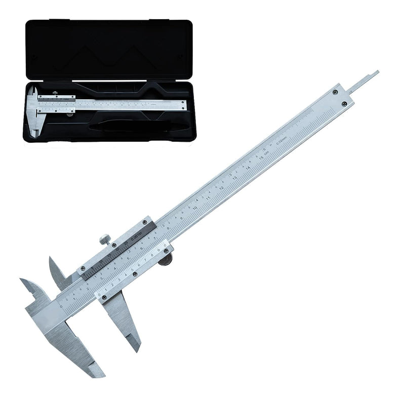 Vernier Caliper 6 Inch, 6" Non Digital Caliper, 0-6Inch/0-150mm，0.001 inch/0.02mm High Precision Caliper, Measuring Caliper Tool 6inch 0.01inch caliper