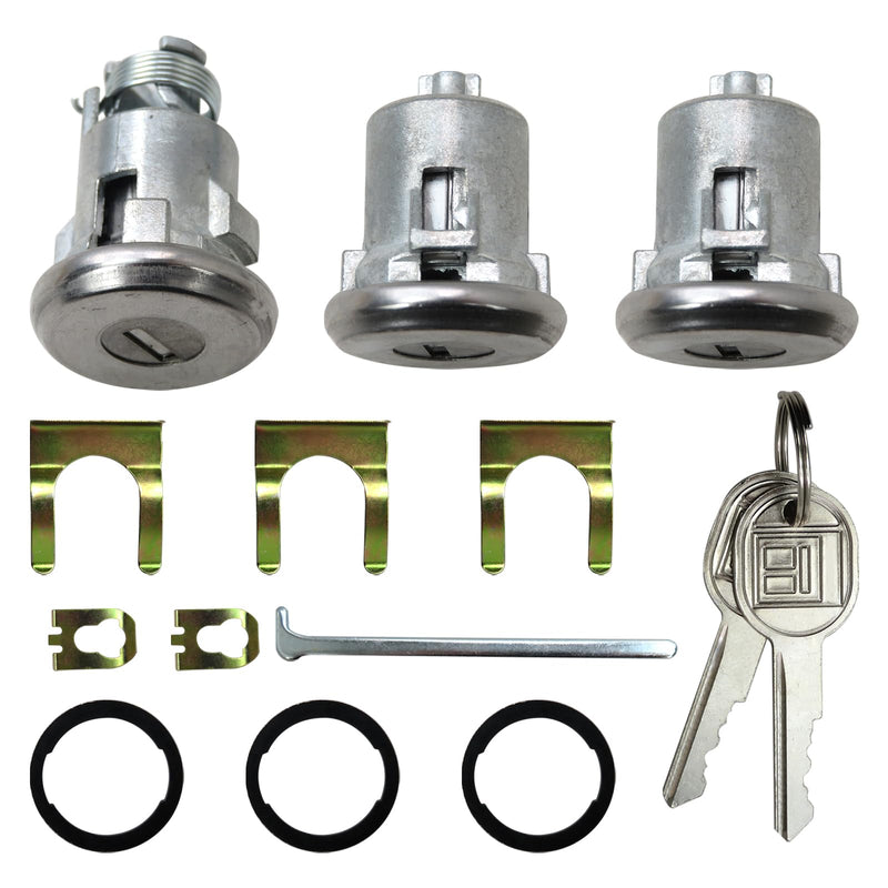 654394765282 Door Lock Cylinder & Keys Door Trunk Key Set Doors/Trunk Lock Key SetReplacement for Camaro