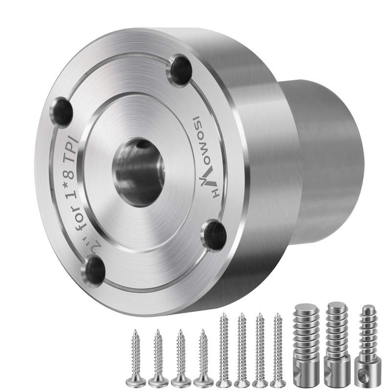 2" Steel Wood Lathe Faceplate,Faceplate for Wood Lathe,Lathe Face Plate Fit for 1" x 8TPI Spindle with Screwchuck D2-1x8TPI