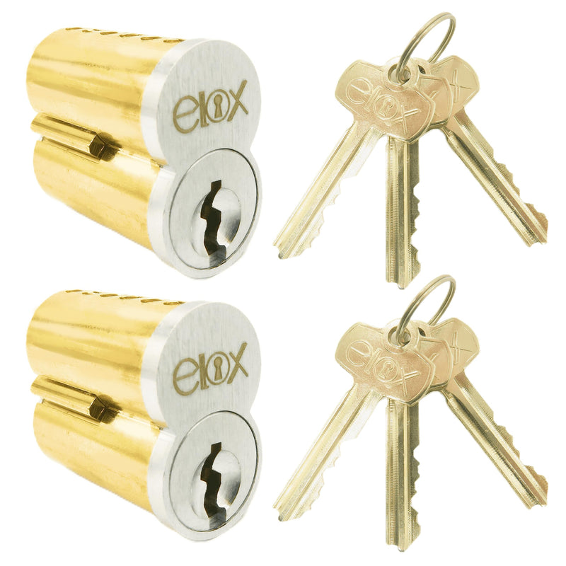 elox SFIC IC Core Cylinder Fits Stanley, Dorma Kaba, Arrows, Best, Falcon Standard, Best A Keyway,6 pins. A Pair of KA (Keyed Alike) Packed 2