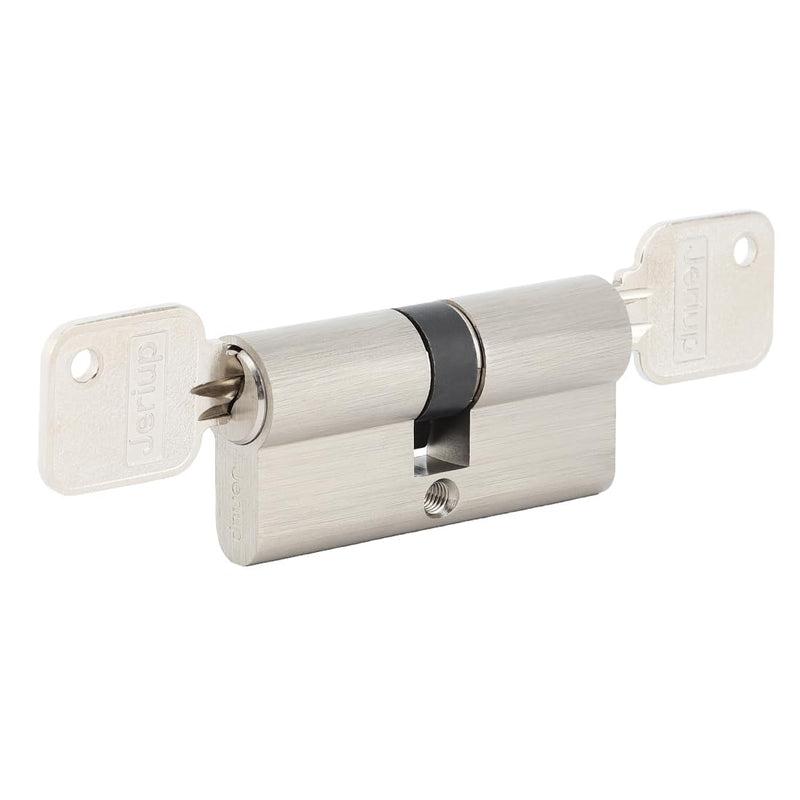 65mm (27.5/10/27.5) Both Side keyed Euro Profile Lock Cylinder with 3 Yale Keys, Both Side Open Copper Lock Cylinder, Anti-Rust Corrosion Resistant Anti-Theft Wooden Door Lock Cylinder