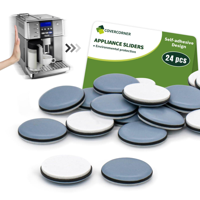 Kitchen Sliders for Counter - Self Adhesive Small Appliance Slider - 3/4'' 24PCS Blue 24PCS 3/4''