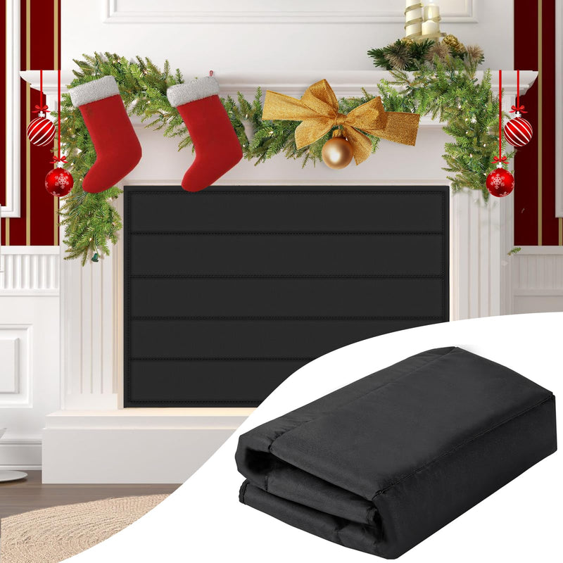 39"x32" Fireplace Cover, Magnetic Fireplace Blocker Blanket Stop Heat Loss 39"x32"