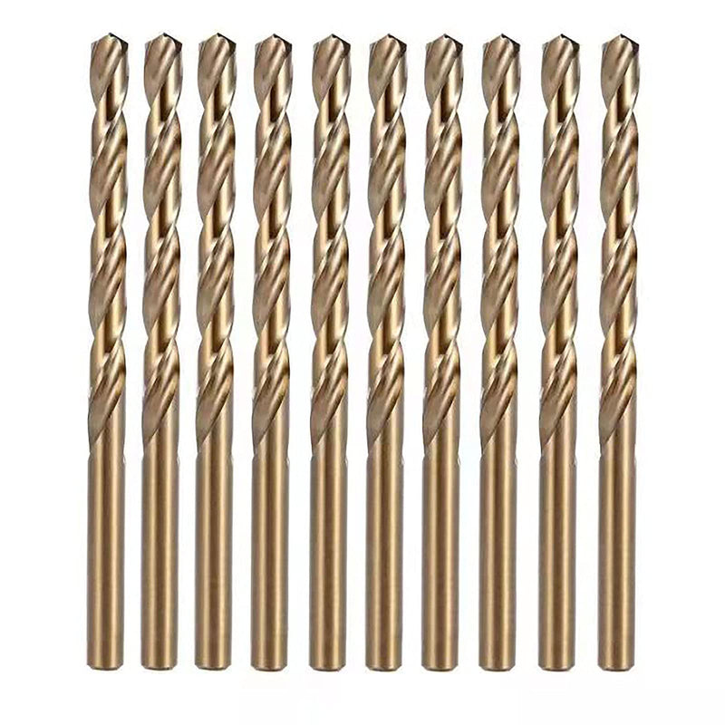 13/64 Inch Cobalt Drill Bit Set, M35 Jobber Length Twist Drill Bits,Suitable for Drilling in Hard Metal, Stainless Steel, Cast Iron,10 Pieces 13/64"(10pcs)