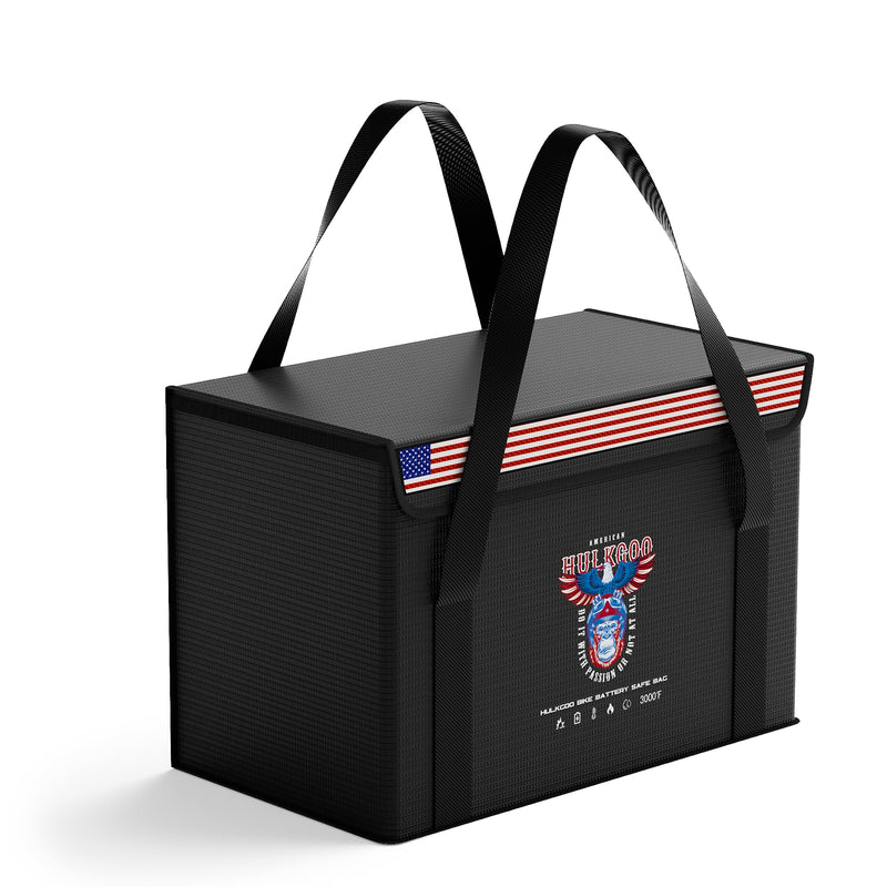 12V 100Ah LiFePO4 Lithium Battery Fireproof Safe Bag Large Capacity Explosion-Proof Container LiPO Guard Protective Case Waterproof Storage Box(14 * 9.5 * 7.8inch) 14 * 9.5 * 7.8 inch 100ah Lithium Battery Bag