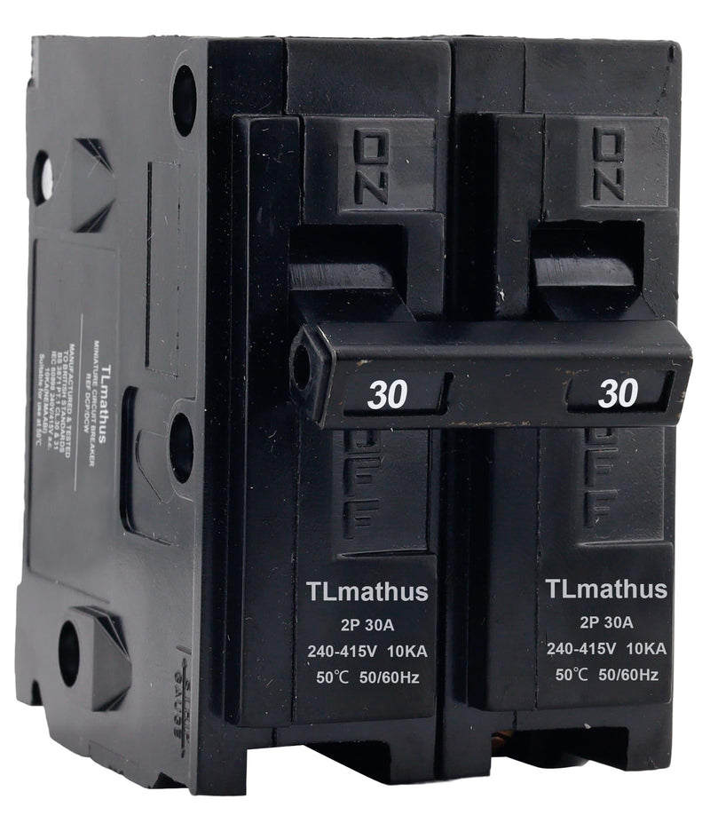 30 Amp 2 Pole Type QP Circuit Breaker Plug-in Mount Standard MCB Thermal Magnetic Protection, 10KA 120/240V, Compatible with Siemens PL and ES Series Load Centers(2P 30A) 2P 30A