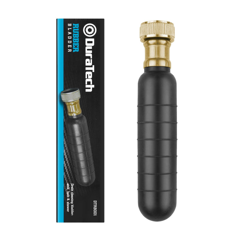 DURATECH Drain Bladder, Medium Drain Cleaning Bladder, Fits 1-1/2" to 3" Drain Pipes, Unclogs Stubborn Blockages in Kitchen Sinks, bathtubs, Showers, and Main drains