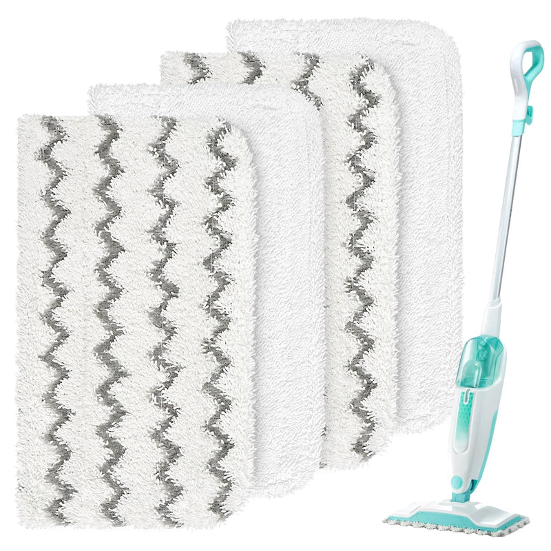 HOMEXCEL Steam Mop Replacement Pads for Shark Steam Mops S1000/S1000A/S1000C/S1000WM/and S1001C-Reusable Microfiber Steamer Scrub Mop Pads for All Hard Floors-4 Pack 4