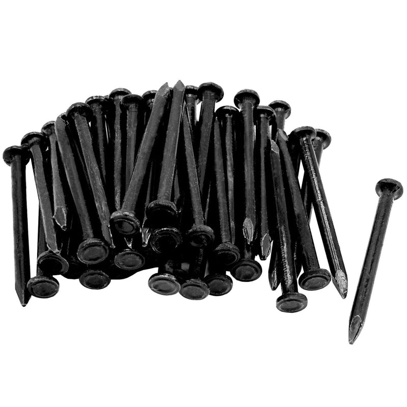 50pcs Hardware Nails 2 inch Length,Carbon Steel Point Tip Wall Cement Masonry Nail,Woodworking Nails,Concrete Nails,Black 50 mm 2 Inch / 50mm