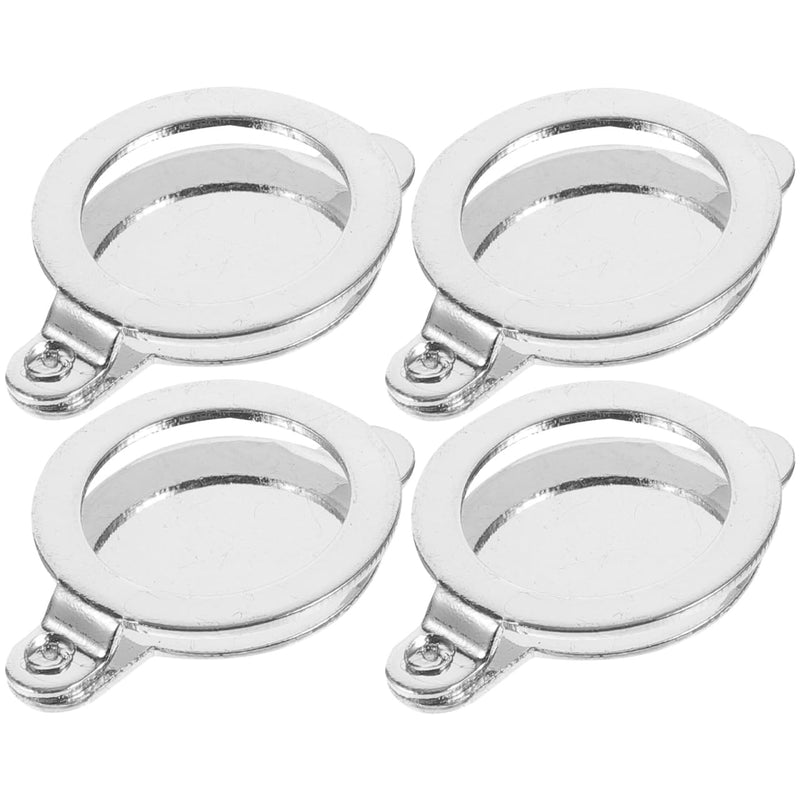 4 PCS Peephole Cover,Door Viewer Privacy Cover Door Viewer Lid Enhanced Privacy for Home Office Hotel Apartment Dormitory 5.5X2.2X0.5CM Silver