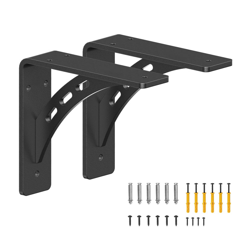 ,Heavy Duty Shelf Brackets , Max Load 1100 Lbs ,Premium Alloy Metal Mantel Brackets (Set of 2) Fireplace Mantel Brackets - Countertop Support Brackets (6 inch x 5 inch) 6 inch x 5 inch