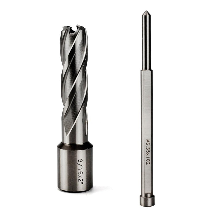OSCARBIDE 9/16" x 2" HSS Annular Cutter 3/4" Weldon Shank Mag Drill Bit | 2 Flat | 9/16"Cutting Diameter | 2"Cutting Depth | Burr-Free Holes | Rapid Chip Removal | Precision Ground Edges