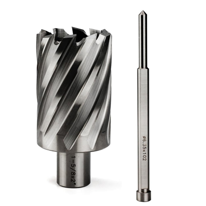 OSCARBIDE 1-5/8" x 2" HSS Annular Cutter 3/4" Weldon Shank Mag Drill Bit | 2 Flat | 1-5/8"Cutting Diameter | 2"Cutting Depth | Burr-Free Holes | Rapid Chip Removal | Precision Ground Edges