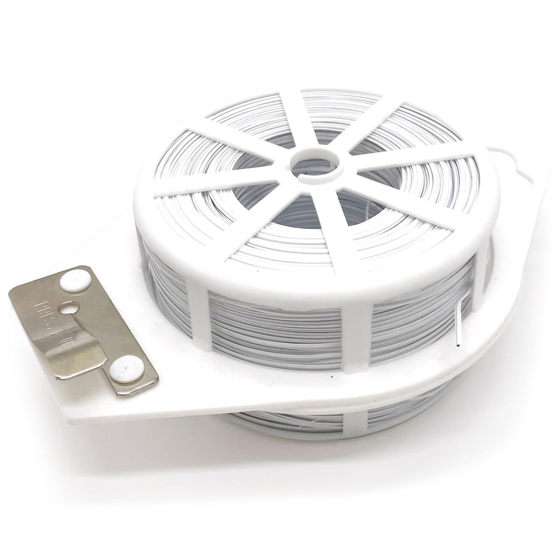 656ft (200m) Twist Ties, Garden Plant Ties with Cutter, Reusable Multifunctional Plant Ties, Fixing Vines Plant Support for Gardening Home Office(White) White