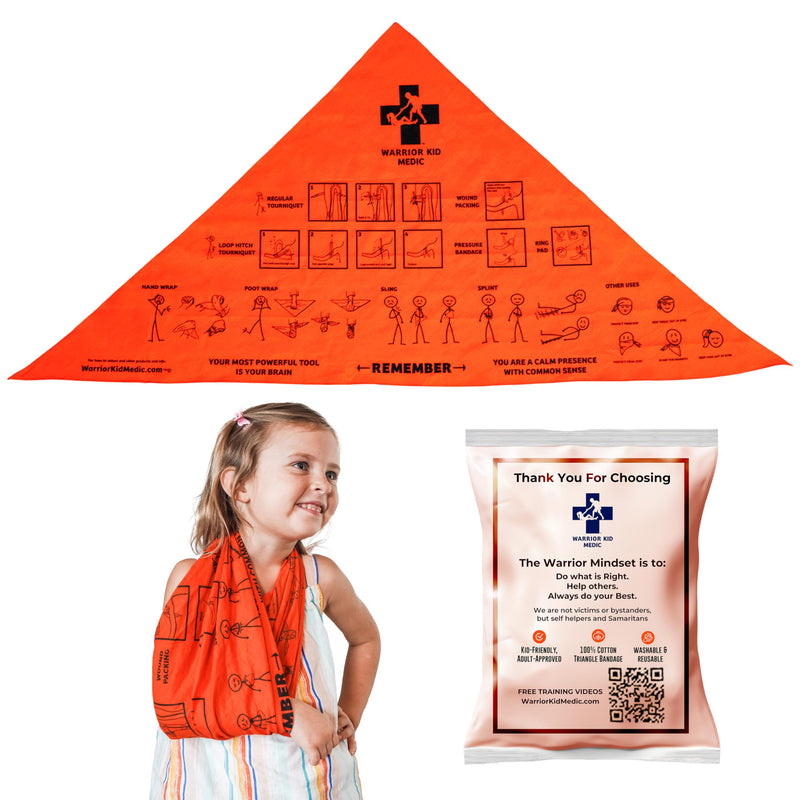 Multi Tool - Tourniquet, Triangle Bandage, Arm Sling, Pressure Bandage and Splint - Survival Kit for Kids & Adults, First Aid Kit Survival Essentials - Emergency Survival Kit, 1-Pack 1 Pack