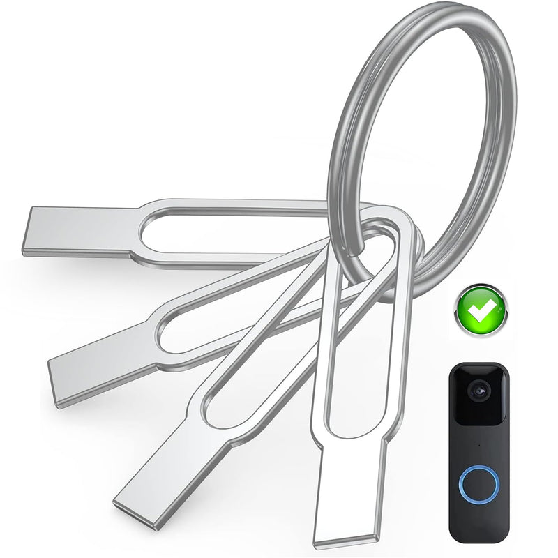 4 Pack Blink Doorbell Key Replacement Tool,Blink Doorbell Opening Tool,Blink Doorbell Pin Tool,Compatible With Blink Video Doorbell,Release Tool Removal Pin Security Key Tool