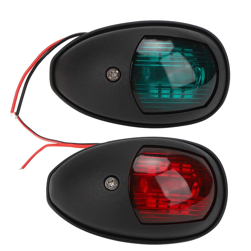 LED Navigation Lights Boat Marine Navigation Lights Red Green LED Navigation Lights Portable Shipping Marine Sailing Signal Lamp 10‑30V(Black)
