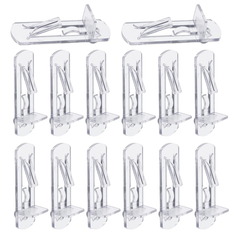 20 Pcs Plastic Locking Shelf Pins 5mm, 3/4” Clear Plastic Locking Shelf Support Peg Clips for 5mm Diameter Peg Hole & 3/4 Inch Cabinet Shelf 5mm - 3/4 20Pcs