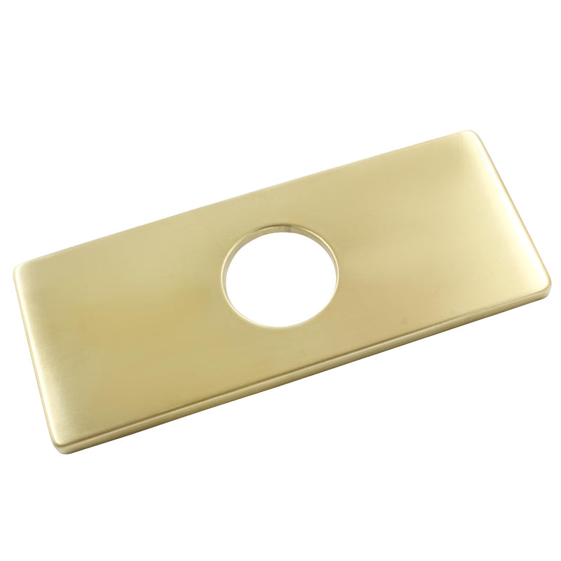 Biaungdo 6" Hole Cover Deck Plate, Brushed Gold Escutcheon Plate Stainless Steel Bathroom Faucet Plate Rectangle Faucet Cover Plate for 1 or 3 Hole Bathroom Vanity Sink Faucet