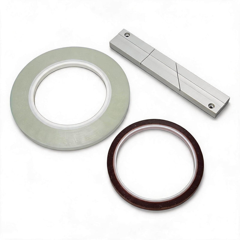 Splicing Block Kit, Aluminum Studio Grade for 1/4 10 Inch Open Reel Gold Leader Tape Media with Splicing Tape, for Revoxsonido 1/4 10 Inch Open Reel Tape Media